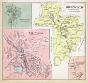 Wilton Town, Greenfield, Greenfield Town, Wilton Center, New Hampshire State Atlas 1892